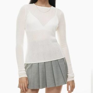 Aritzia Sunday Best color espace white Downtown Sweater 5789